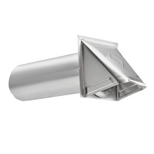 Aluminum Wall Exhaust Hood Dryer Vent - Damper - 11 inch Pipe - Side
