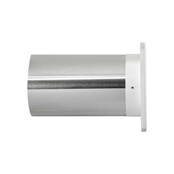 White Plastic Wall Exhaust Louvered Dryer Vent - 11 inch Pipe - Side