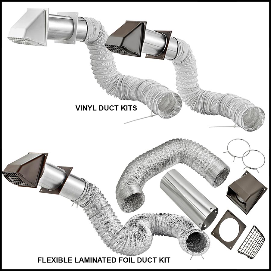 Lambro Universal Exhaust Kit 5-Pack (White)