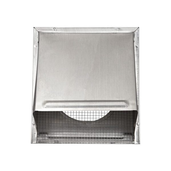 Aluminum Wall Fresh Air Intake Vent (No Damper) Wire Mesh Screen – 3 inch Pipe -Front