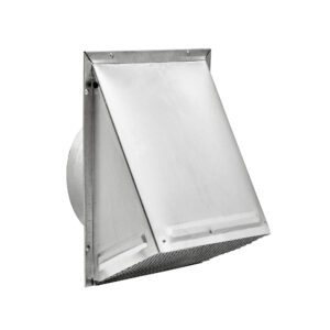 Aluminum Wall Fresh Air Intake Vent (No Damper) Screen – 3 inch Pipe - Angle