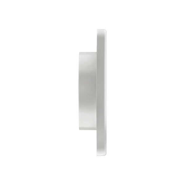 4 inch White Plastic Exhaust Vent (Louvered) - Side