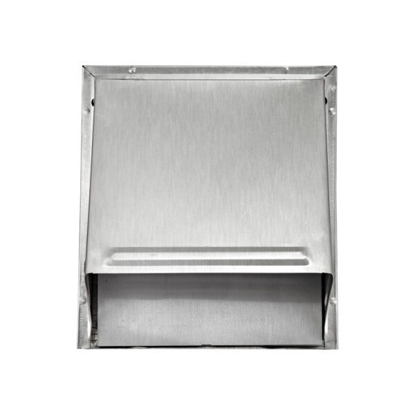 Aluminum Wall Exhaust Hood Bath Fan Vent - Damper - Wire Mesh Screen - Flush Mount - Front