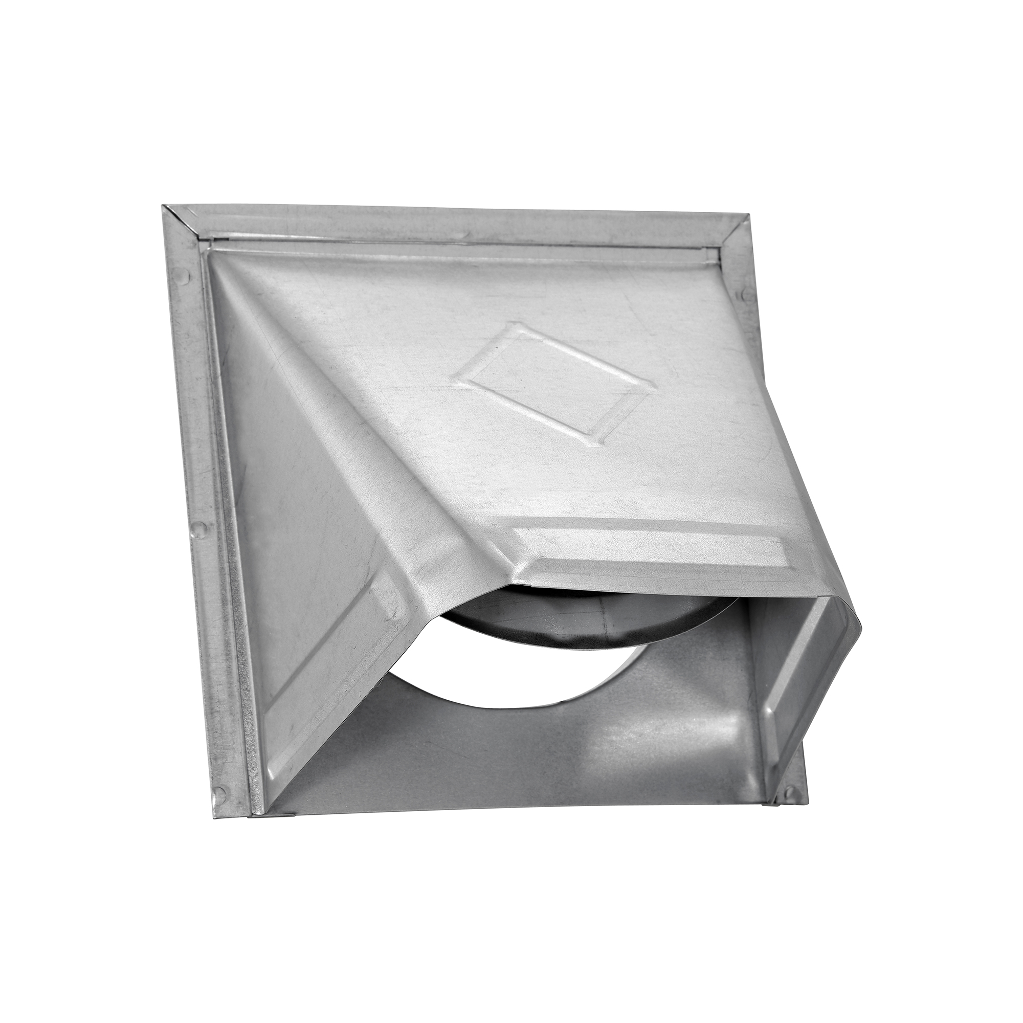 Galvanized Steel Wall Exhaust Hood Dryer Vent - Damper - Flush Mount