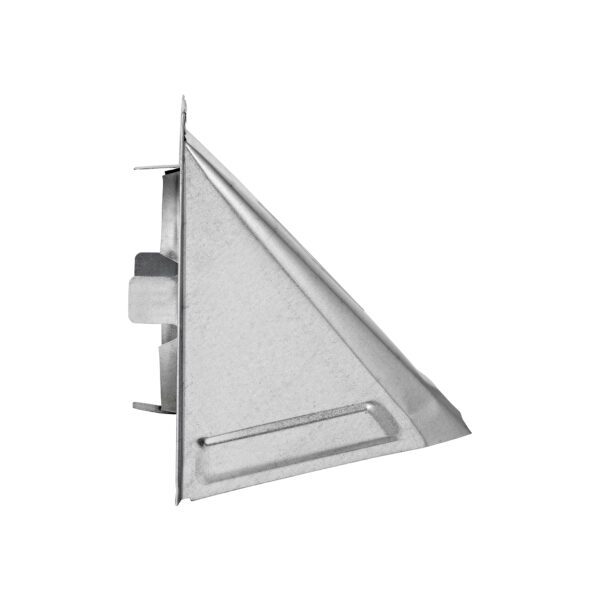 Galvanized Steel Wall Exhaust Hood Dryer Vent - Damper - Flush Mount - Side