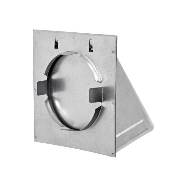 Galvanized Steel Wall Exhaust Hood Dryer Vent - Damper - Flush Mount - Back