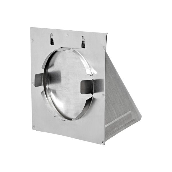 4 inch Aluminum Wall Exhaust Hood Dryer Vent - Damper - Flush Mount - Back