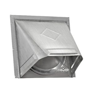 4 inch Aluminum Wall Exhaust Hood Vent - Damper - Screen - Flush Mount - Front