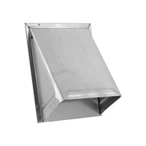 Galvanized Steel Wall Exhaust Hood Bath Fan Vent - Damper - Front