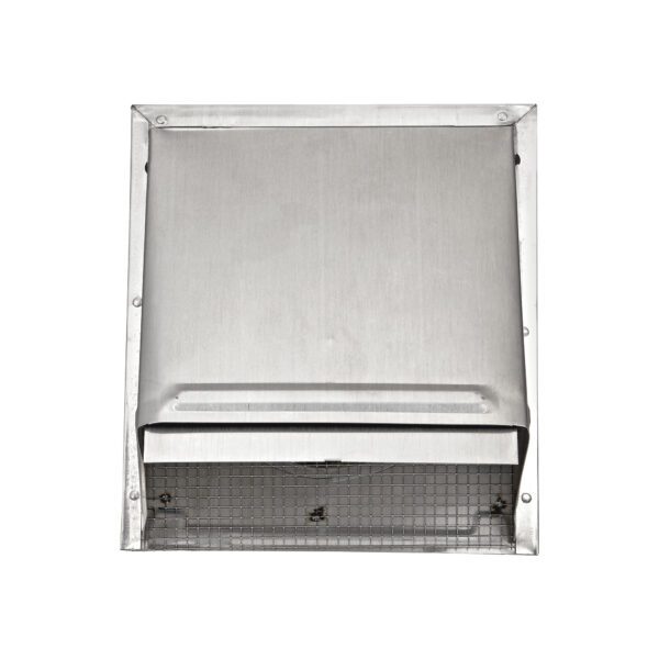 Aluminum Wall Exhaust Hood Bath Fan Vent - Damper - Wire Mesh Screen - 6 inch Pipe - Front Opened