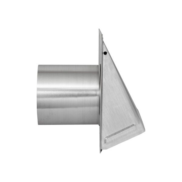 Aluminum Wall Exhaust Hood Bath Fan Vent - Damper - Wire Mesh Screen - 6 inch Pipe - Side