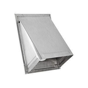 Aluminum Wall Fresh Air Intake Vent - Wire Mesh Screen (No Damper) - Flush Mount - Front