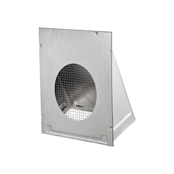 Aluminum Wall Fresh Air Intake Vent - Wire Mesh Screen (No Damper) - Flush Mount - Back