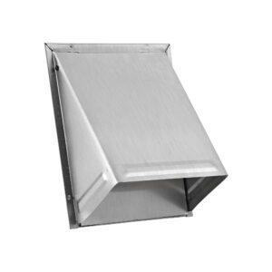 Aluminum Wall Exhaust Hood Bath Fan Vent - Damper - Front