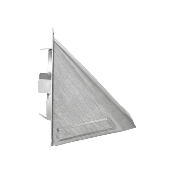Aluminum Wall Fresh Air Intake Vent - Screen (No Damper) - Side