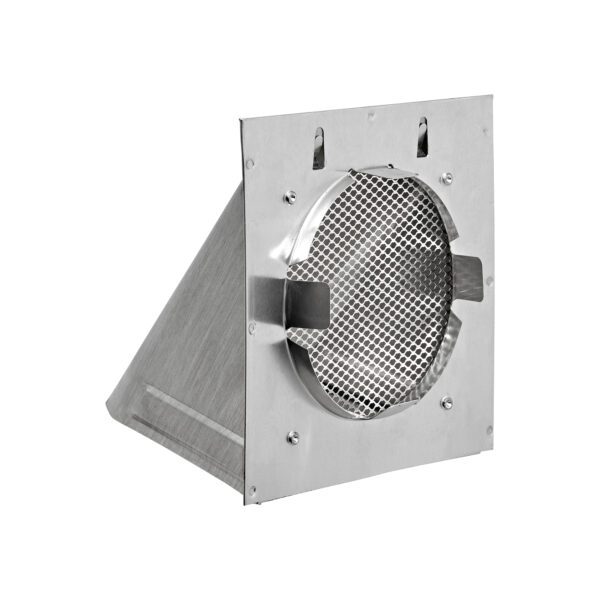 Aluminum Wall Fresh Air Intake Vent - Screen (No Damper) - Back