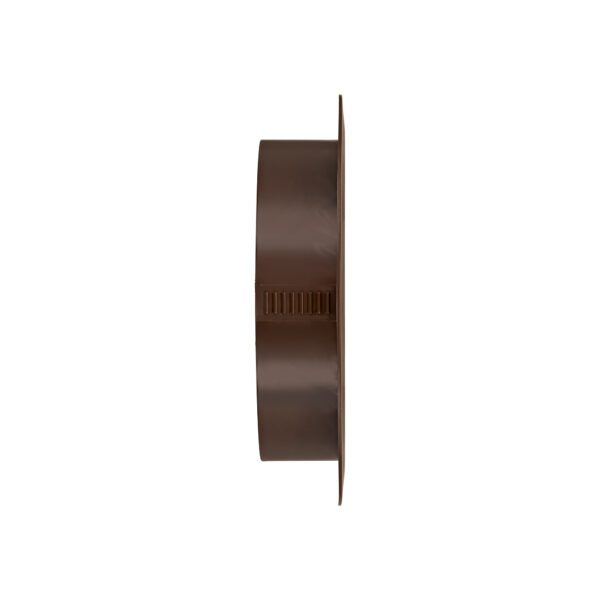 Brown Plastic Flush Mount Round Vent - Friction Fit - Side