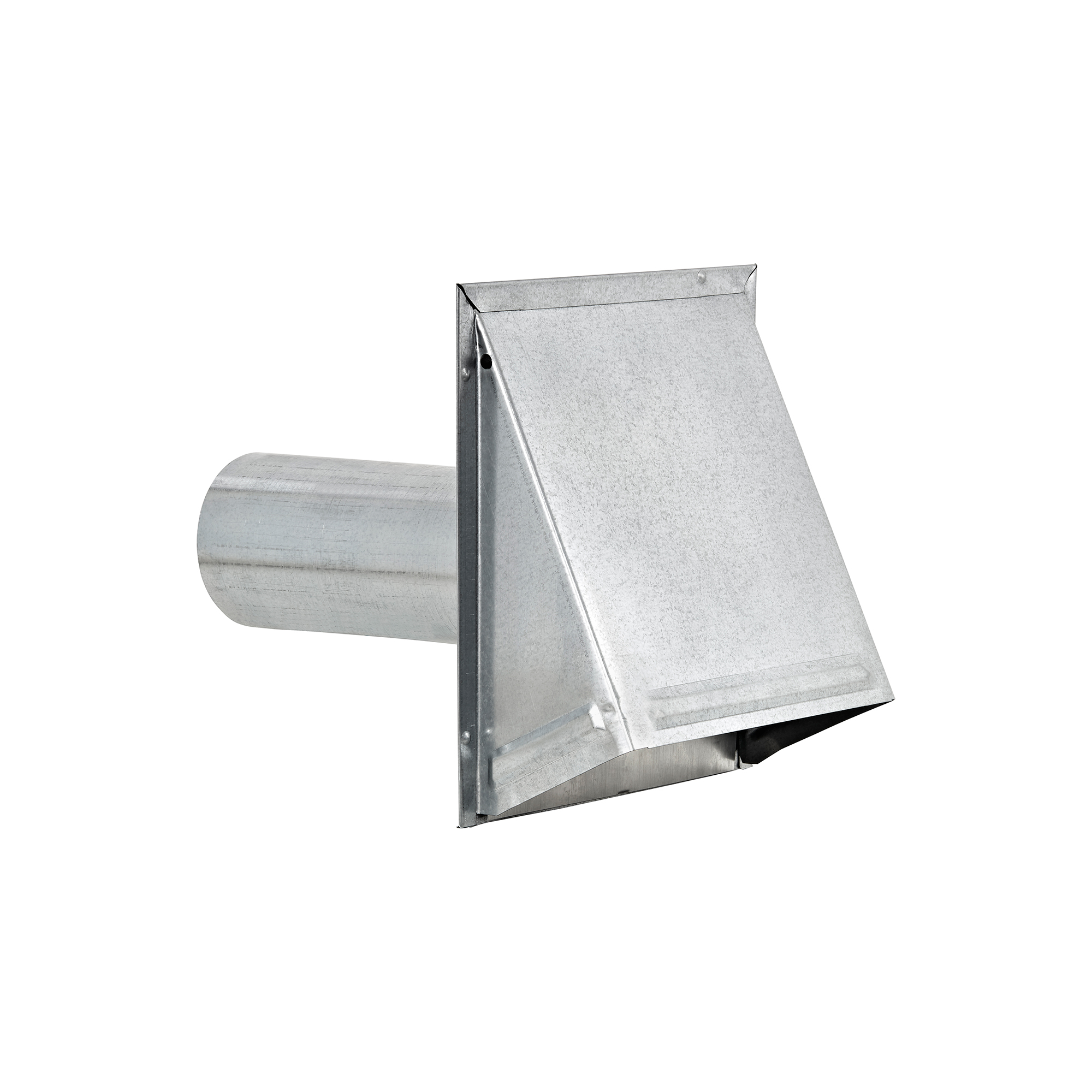 4 inch Galvanized Steel Wall Exhaust Hood Dryer Vent - Damper - 11 inch Pipe (26 Gauge) - Front