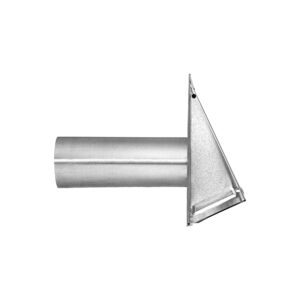 4 inch Galvanized Steel Wall Exhaust Hood Dryer Vent - Damper - 11 inch Pipe (26 Gauge) - Side