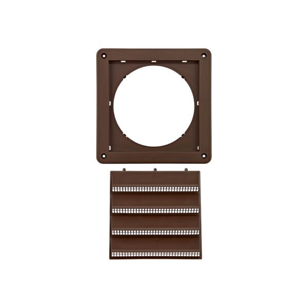 Brown Plastic Fresh Air Intake Vent (Rain Guard) - Removable Screen - Unassembled