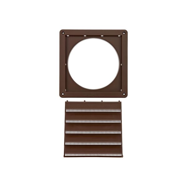 Brown Plastic Fresh Air Intake Vent (Rain Guard) - Removable Screen - Unassembled