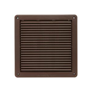 Brown Plastic Fresh Air Intake Vent (Mini Louver) - Removable Screen - Front