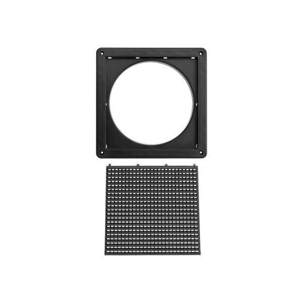 Black Plastic Fresh Air Intake Vent (Mini Louver) - Removable Screen - Unassembled