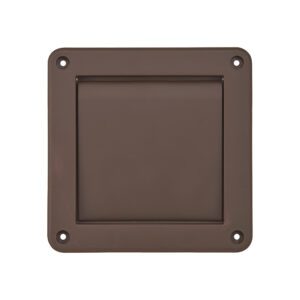 Brown Plastic Wall Exhaust Single Flap Dryer Vent - Front