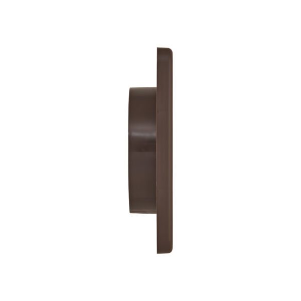 Brown Plastic Wall Exhaust Single Flap Dryer Vent - Side