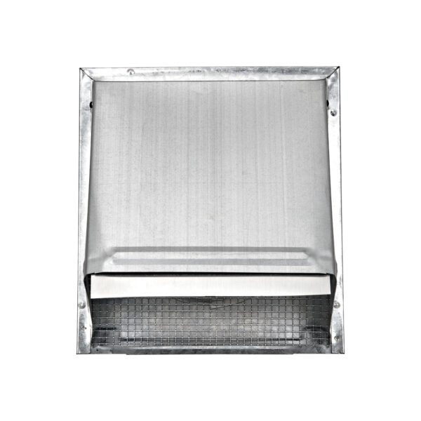 Galvanized Steel Wall Exhaust Hood Bath Fan Vent - Damper - Wire Mesh Screen - 3 inch Pipe - Front Opened