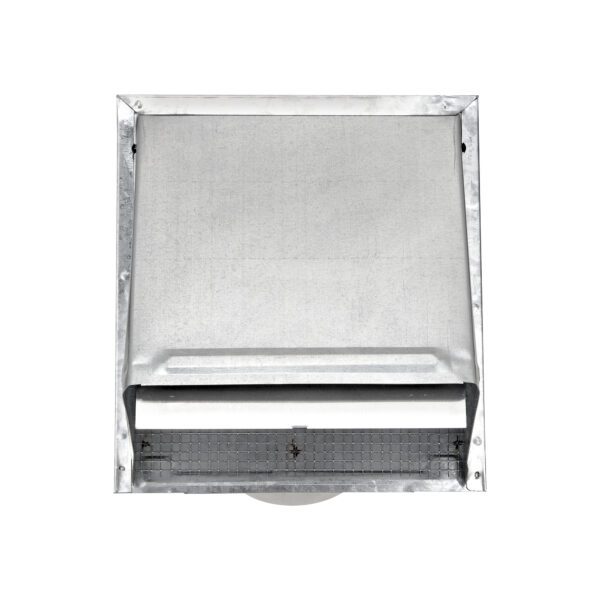 Galvanized Steel Wall Exhaust Hood Bath Fan Vent - Damper - Wire Mesh Screen - 6 inch Pipe - Front Opened