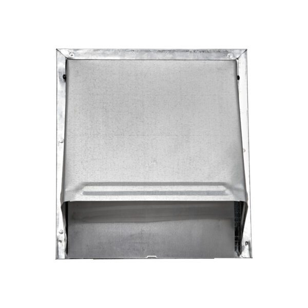 Galvanized Steel Wall Exhaust Hood Bath Fan Vent - Damper - Wire Mesh Screen - 6 inch Pipe - Front Closed