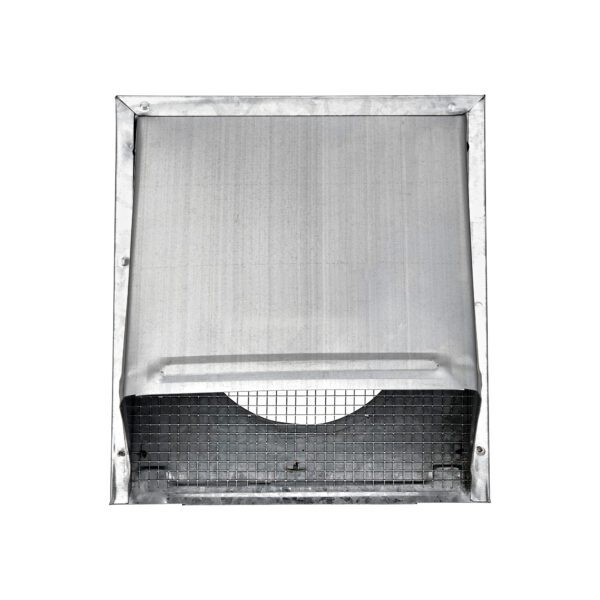 Galvanized Steel Wall Fresh Air Intake Vent (No Damper) Wire Mesh Screen - 6 inch Pipe - Front