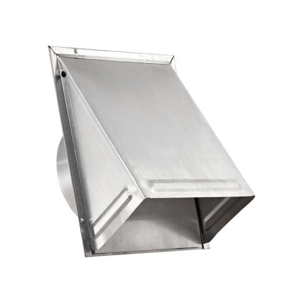 Aluminum Wall Exhaust Hood Bath Fan Vent - Damper - Wire Mesh Screen - 3 inch Pipe - Angle