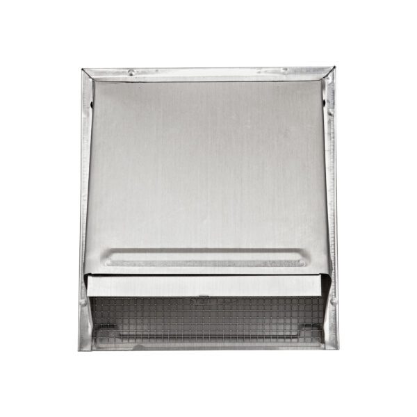 Aluminum Wall Exhaust Hood Bath Fan Vent - Damper - Wire Mesh Screen - 3 inch Pipe - Front Opened