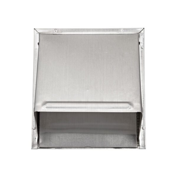 Aluminum Wall Exhaust Hood Bath Fan Vent - Damper - Wire Mesh Screen - 3 inch Pipe - Front Closed