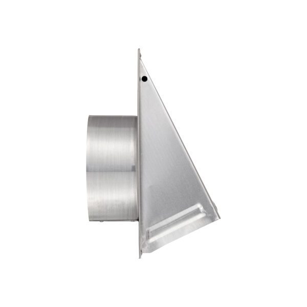 Aluminum Wall Exhaust Hood Bath Fan Vent - Damper - Wire Mesh Screen - 3 inch Pipe - Side