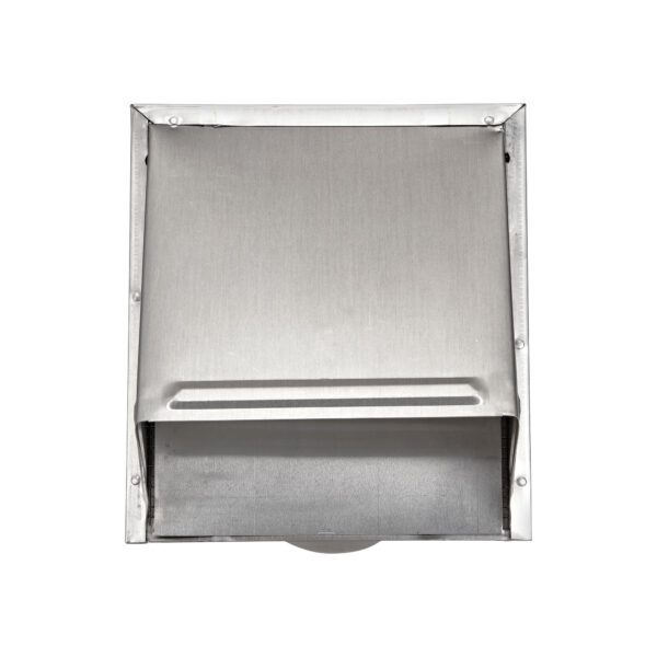 Aluminum Wall Exhaust Hood Bath Fan Vent - Damper - Wire Mesh Screen - 11 inch Pipe - Front Closed