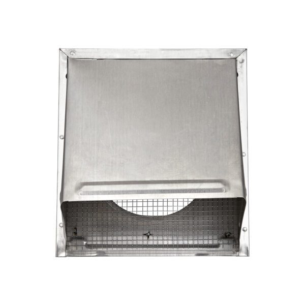 Aluminum Wall Fresh Air Intake Vent (No Damper) Wire Mesh Screen – 6 inch Pipe - Front