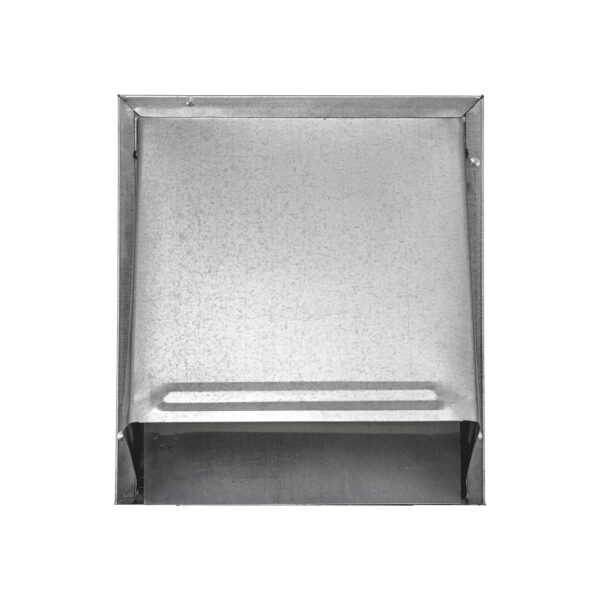 Galvanized Steel Wall Exhaust Hood Bath Fan Vent - Damper - Wire Mesh Screen - Flush Mount - Front Closed