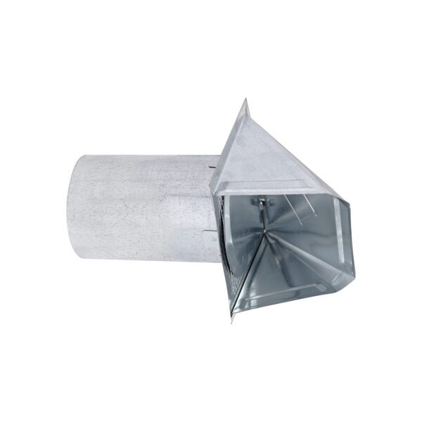 Galvanized Steel Wall Exhaust Hood Bath Fan Vent - Damper - Screen - 6 inch Pipe - Closed