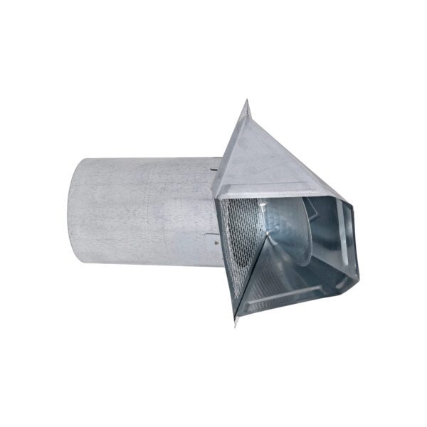 Galvanized Steel Wall Exhaust Hood Bath Fan Vent - Damper - Screen - 6 inch Pipe - Opened