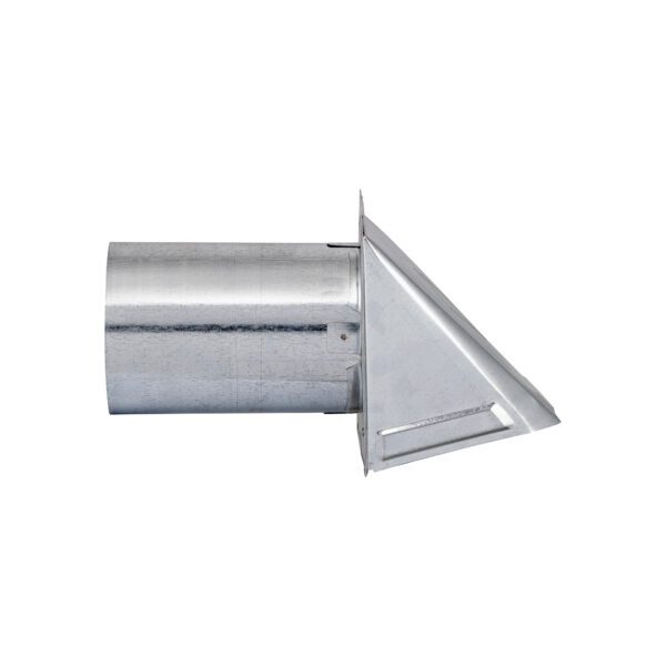 Galvanized Steel Wall Exhaust Hood Bath Fan Vent - Damper - Screen - 6 inch Pipe - Side