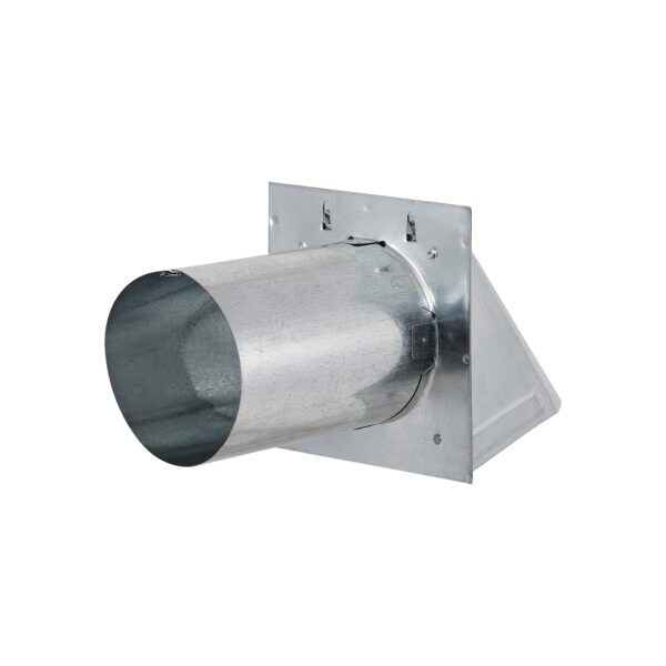 Galvanized Steel Wall Exhaust Hood Bath Fan Vent - Damper - Screen - 6 inch Pipe - Back