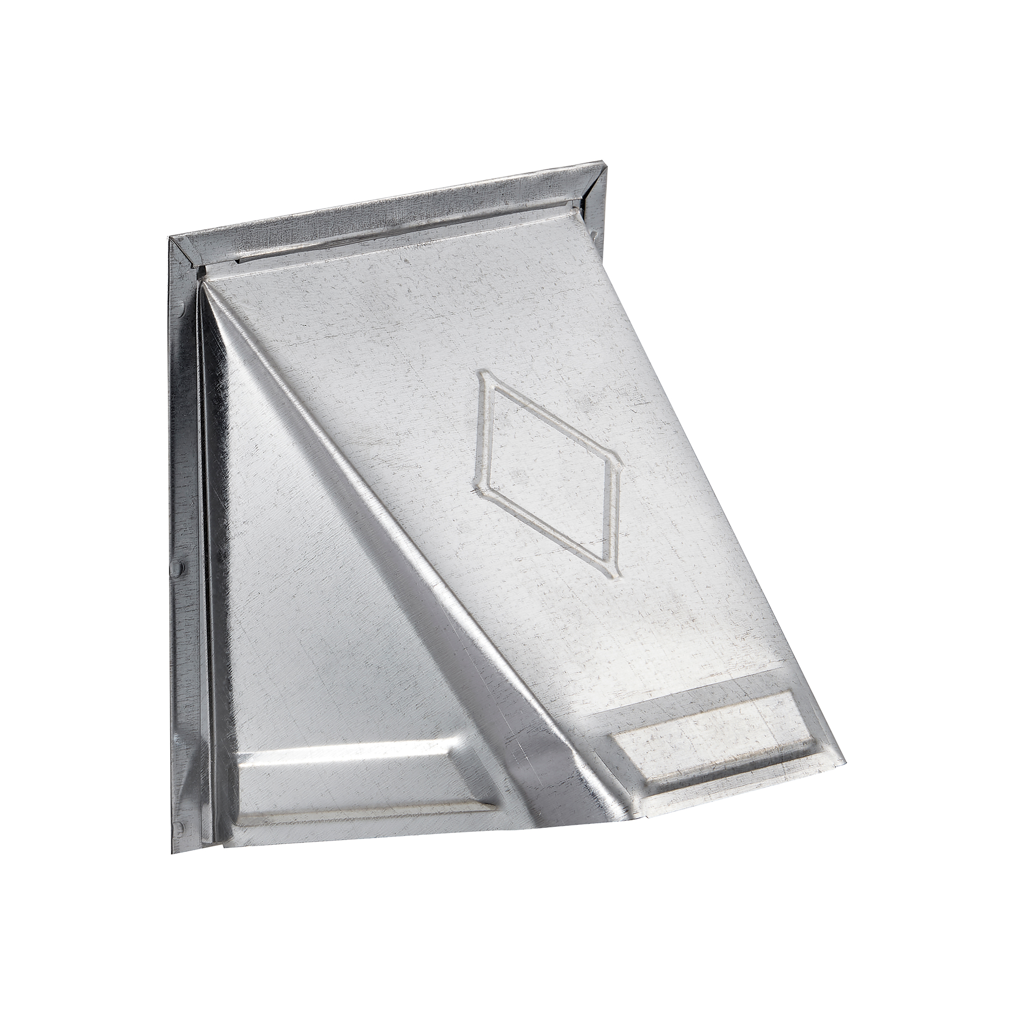 Galvanized Steel Wall Exhaust Hood Bath Fan Vent - Damper - Screen - Flush Mount - Front