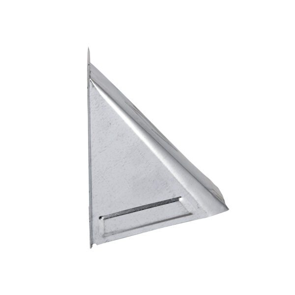 Galvanized Steel Wall Exhaust Hood Bath Fan Vent - Damper - Screen - Flush Mount - Side