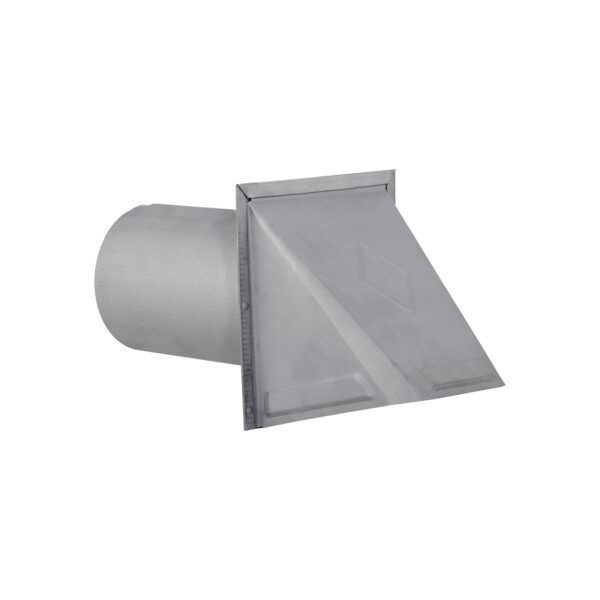 Paint Grade Steel Fresh Air Intake Vent (No Damper) Wire Mesh Screen - 6 inch Pipe - Angle