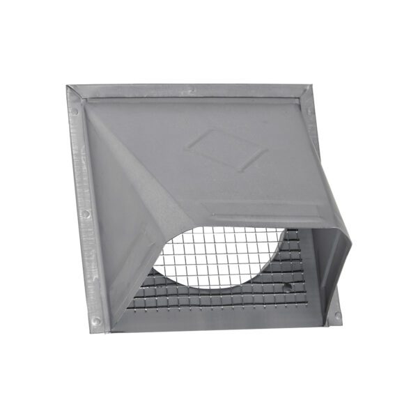 Paint Grade Galvanized Steel Wall Exhaust Hood Bath Fan Vent - Damper - Screen - Flush Mount - Open