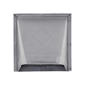 Paint Grade Galvanized Steel Wall Exhaust Hood Bath Fan Vent - Damper - Screen - Flush Mount - Front