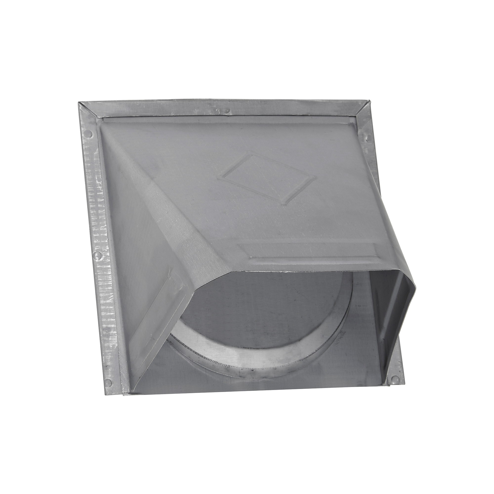 Paint Grade Steel Wall Exhaust Hood Dryer Vent - Damper - Flush Mount - Closed